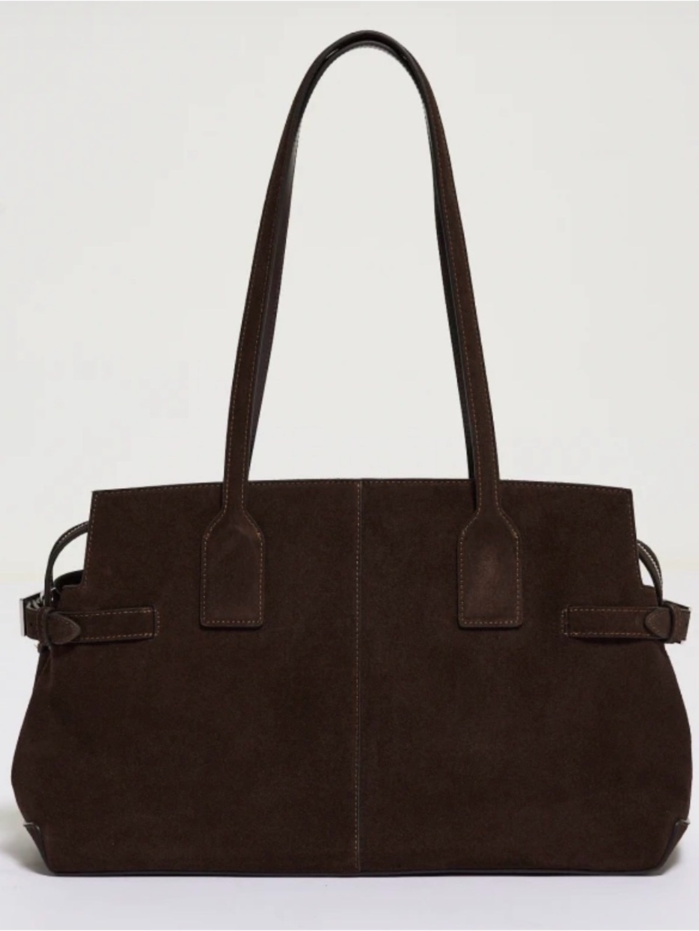Classic Dark Brown Suede Tote Bag Flattered Lisa Bowler Bag